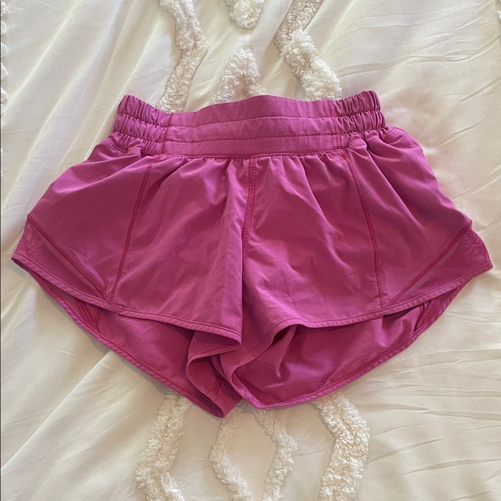 Lululemon Athletica Vibrant Pink Athletic Shorts